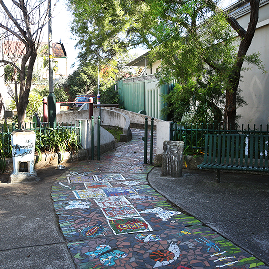 Francis Street Playground artistic paving